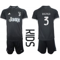 Juventus Gleison Bremer #3 3rd trikot Kinder 2023-24 Kurzarm (+ Kurze Hosen)